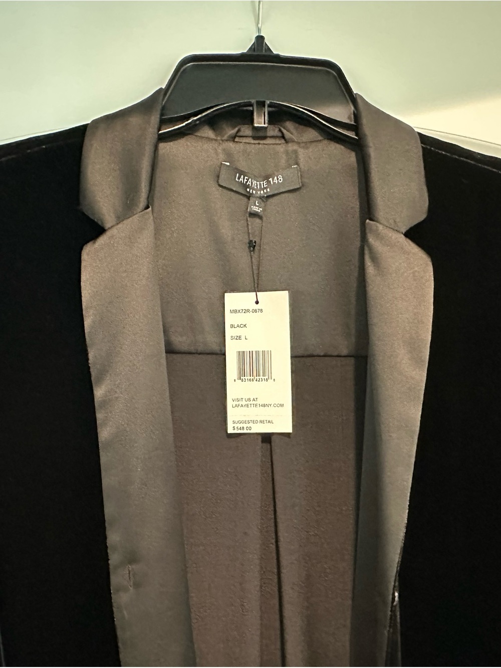 NWT LAFAYETTE 148  SZ L WOMEN's long blazer/jacket. Black $548 retail - Picture 5 of 10